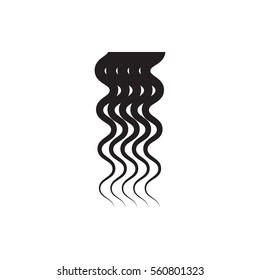 Curly Hair Icon Illustration Isolated Vector Sign Symbol