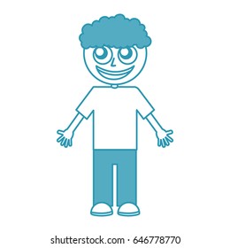 Curly haired boy character