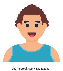 Curly hairstyle avatar, 