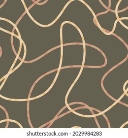 curly intertwining endless thin lines abstract seamless pattern