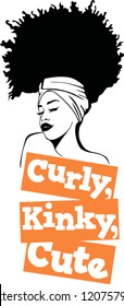 Curly, Kinky, Cute Black Woman