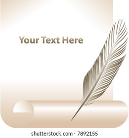 Curly Letter Paper Vector