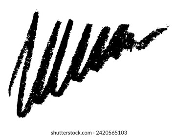 Curly line by wax crayon, hand drawn grunge background. Vector illustration