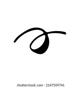 Curly line sketch vector icon. Hand drawn symbol