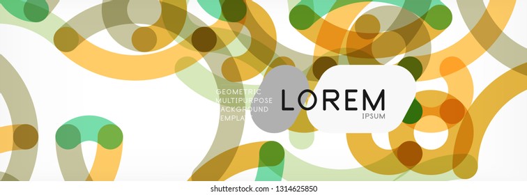 Fondo abstracto de líneas de curvas, textura lineal superpuesta de color, ilustración vectorial