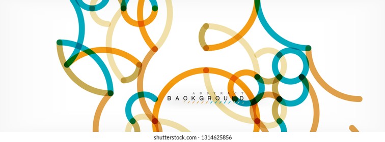 Fondo abstracto de líneas de curvas, textura lineal superpuesta de color, ilustración vectorial