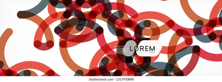 Fondo abstracto de líneas de curvas, textura lineal superpuesta de color, ilustración vectorial