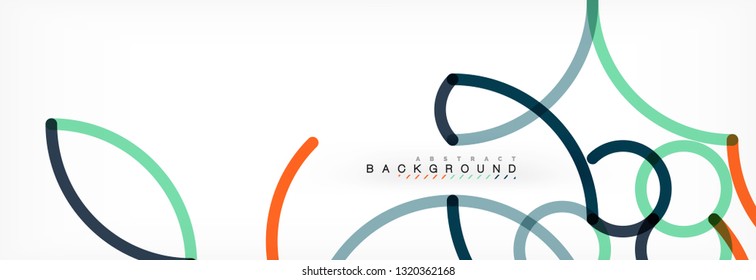 Fondo abstracto de líneas de curvas, textura lineal superpuesta de color, ilustración vectorial