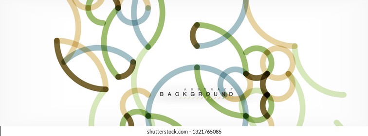 Fondo abstracto de líneas de curvas, textura lineal superpuesta de color, ilustración vectorial