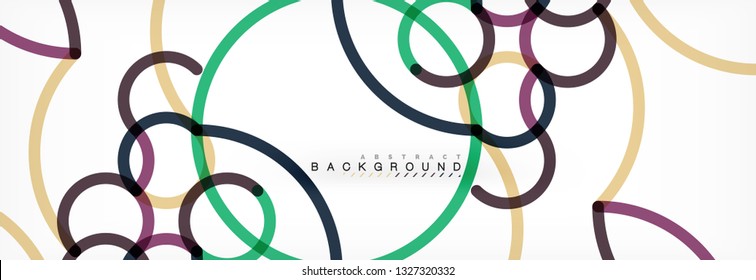 Fondo abstracto de líneas de curvas, textura lineal superpuesta de color, ilustración vectorial