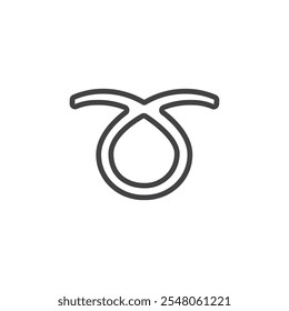 Conjunto de contorno de bucle de logotipo