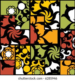 curly patchwork ornament