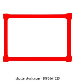 Curly red frame