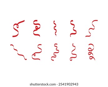 Locken Band rotes Element Set 