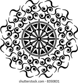 curly round decoration