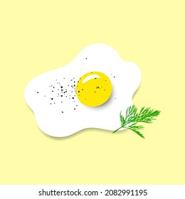 Huevos revueltos al curry con eneldo y pimienta