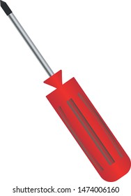 curly screwdriver with a red handle