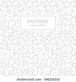 Curly seamless pattern.White and gray background.