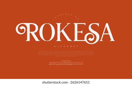 Curly serif font with ornamental swashes, perfect for creative projects and elegant branding