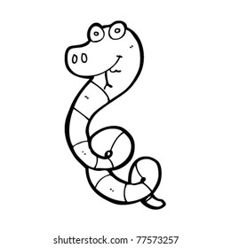 curly snake cartoon