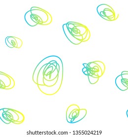 Curly squiggles, curls, knots hand drawn seamless pattern