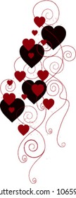 curly valentine graphic element