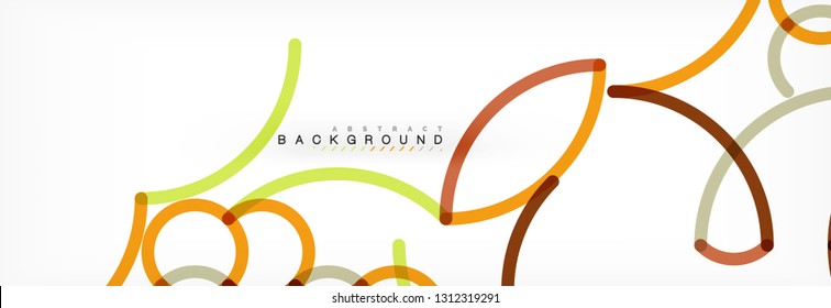 Projeto de plano de fundo abstrato de linhas onduladas, linhas de cor transparente em cinza, ilustração vetorial