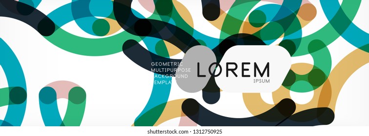 Diseño de fondo abstracto de líneas onduladas, líneas de color transparentes en gris, ilustración vectorial
