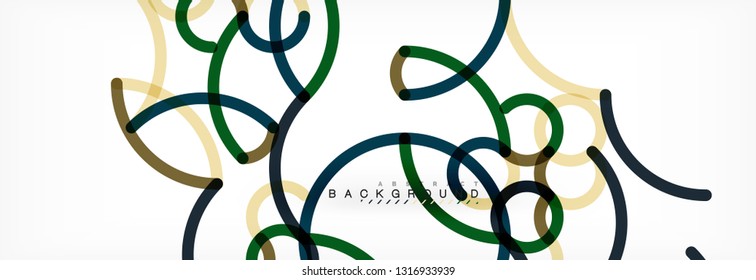 Diseño de fondo abstracto de líneas onduladas, líneas de color transparentes en gris, ilustración vectorial