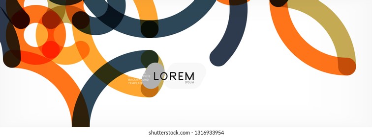 Kurze Wellenlinien abstraktes Hintergrunddesign, transparente Farblinien auf Grau, Vektorgrafik