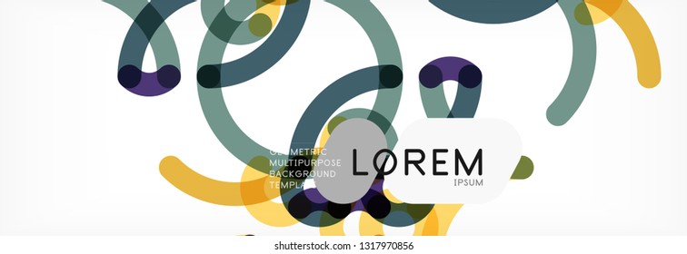 Kurze Wellenlinien abstraktes Hintergrunddesign, transparente Farblinien auf Grau, Vektorgrafik