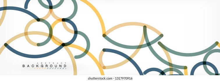 Kurze Wellenlinien abstraktes Hintergrunddesign, transparente Farblinien auf Grau, Vektorgrafik