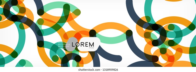 Kurze Wellenlinien abstraktes Hintergrunddesign, transparente Farblinien auf Grau, Vektorgrafik