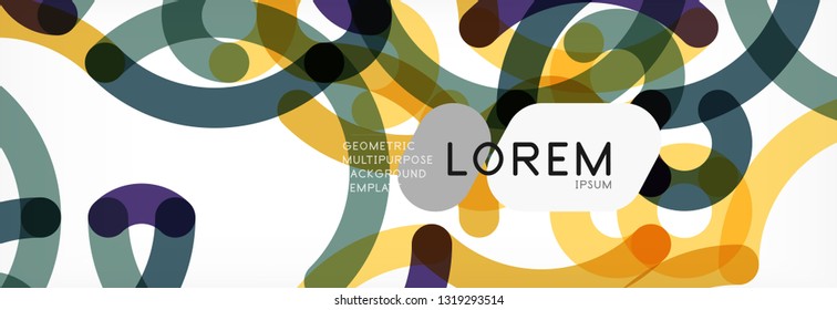 Diseño de fondo abstracto de líneas onduladas, líneas de color transparentes en gris, ilustración vectorial