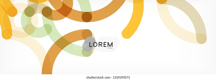 Curly wave lines abstract background design, transparent color lines on gray, vector illustration