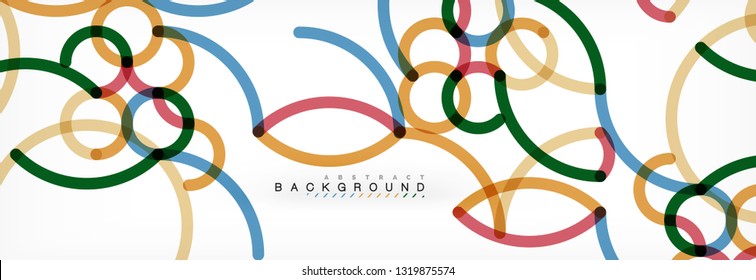 Diseño de fondo abstracto de líneas onduladas, líneas de color transparentes en gris, ilustración vectorial
