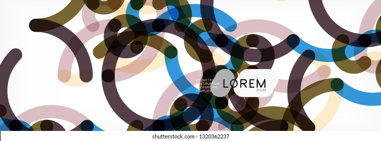 Projeto de plano de fundo abstrato de linhas onduladas, linhas de cor transparente em cinza, ilustração vetorial
