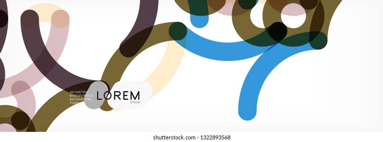 Diseño de fondo abstracto de líneas onduladas, líneas de color transparentes en gris, ilustración vectorial
