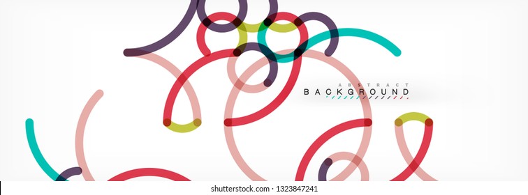 Diseño de fondo abstracto de líneas onduladas, líneas de color transparentes en gris, ilustración vectorial