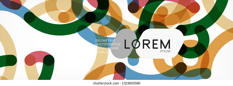 Diseño de fondo abstracto de líneas onduladas, líneas de color transparentes en gris, ilustración vectorial