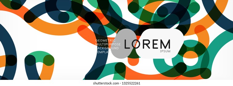 Diseño de fondo abstracto de líneas onduladas, líneas de color transparentes en gris, ilustración vectorial