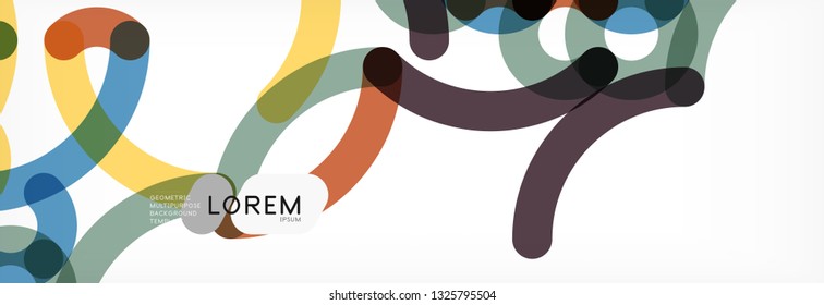 Diseño de fondo abstracto de líneas onduladas, líneas de color transparentes en gris, ilustración vectorial