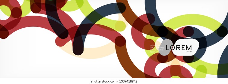 Kurze Wellenlinien abstraktes Hintergrunddesign, transparente Farblinien auf Grau, Vektorgrafik