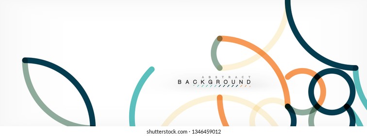 Kurze Wellenlinien abstraktes Hintergrunddesign, transparente Farblinien auf Grau, Vektorgrafik