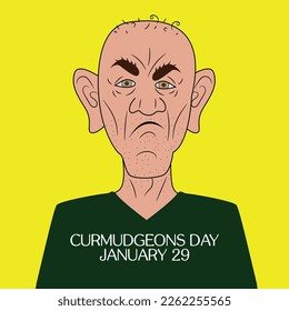 Curmudgeons Day. Design suitable for greeting card poster and banner