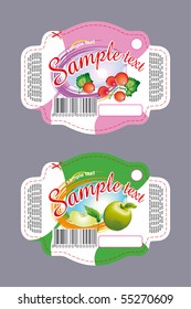 Currant and apple labels
