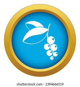 Currant berries icon blue vector isolated on white background for any design