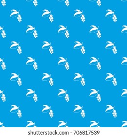 Currant berries pattern repeat seamless in blue color for any design. Vector geometric illustration