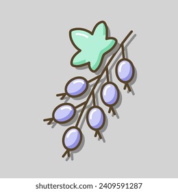 Currant berry vector icon. Graph symbol for food and drinks web site, apps design, mobile apps and print media, logo, UI