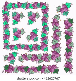 Currant design text decoration elements  frames and borders